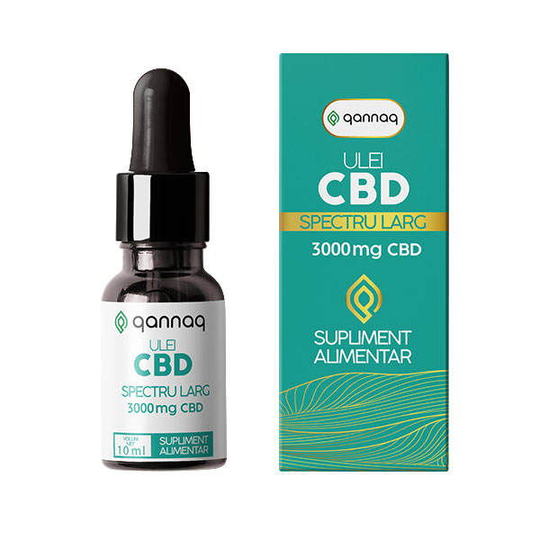 QANNAQ Ulei de Canepa 3000 mg, 30 ml - Ulei CBD - Tratamente